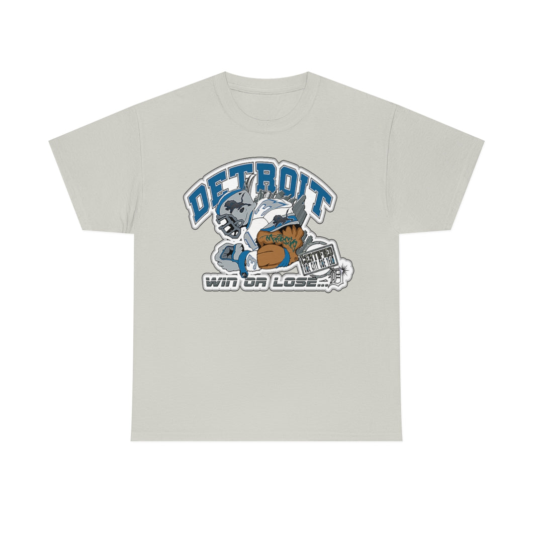 LIONS WIN  OR LOSE Unisex Heavy Cotton Tee